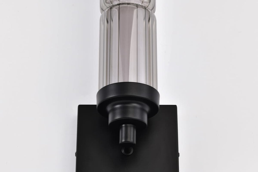 Sconce Nuvo 62-2453 Evander - LED Wall Sconce - Matte Black Finish - Smoked Glass Nuvo