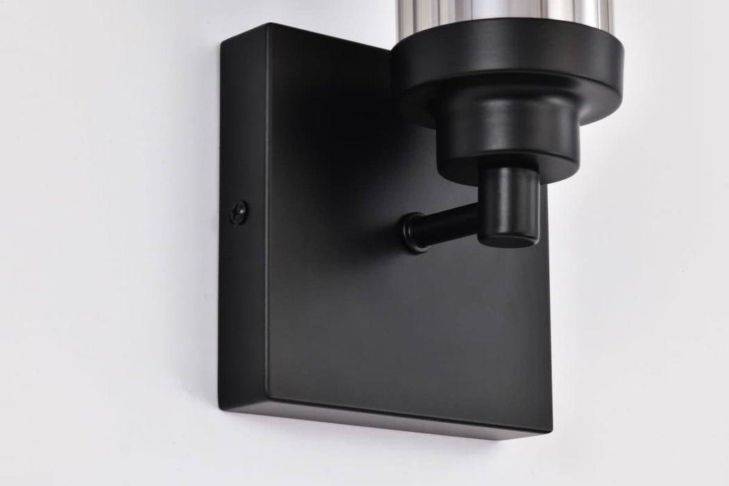 Sconce Nuvo 62-2453 Evander - LED Wall Sconce - Matte Black Finish - Smoked Glass Nuvo