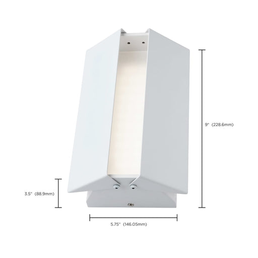 Sconce Nuvo 62-246 Peak - LED Wall Sconce - CCT Selectable - Matte White Finish Nuvo