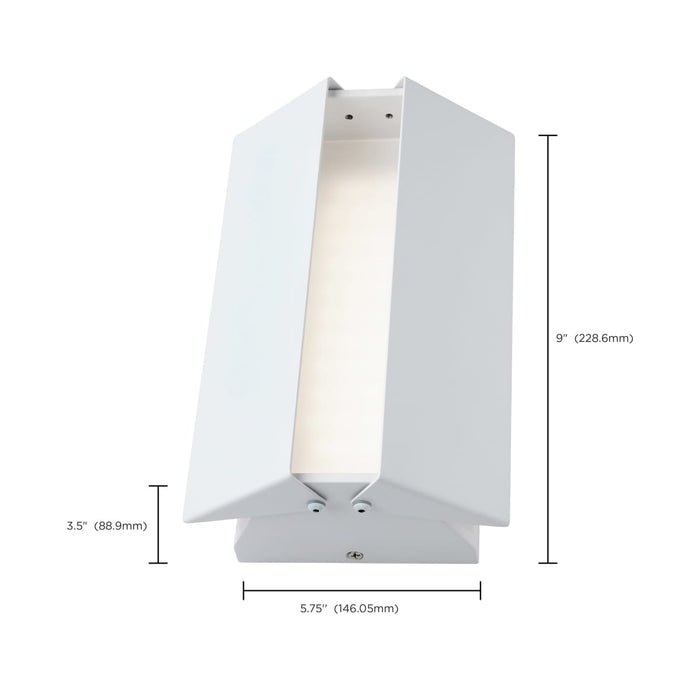 Sconce Nuvo 62-246 Peak - LED Wall Sconce - CCT Selectable - Matte White Finish Nuvo