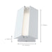 Sconce Nuvo 62-246 Peak - LED Wall Sconce - CCT Selectable - Matte White Finish Nuvo
