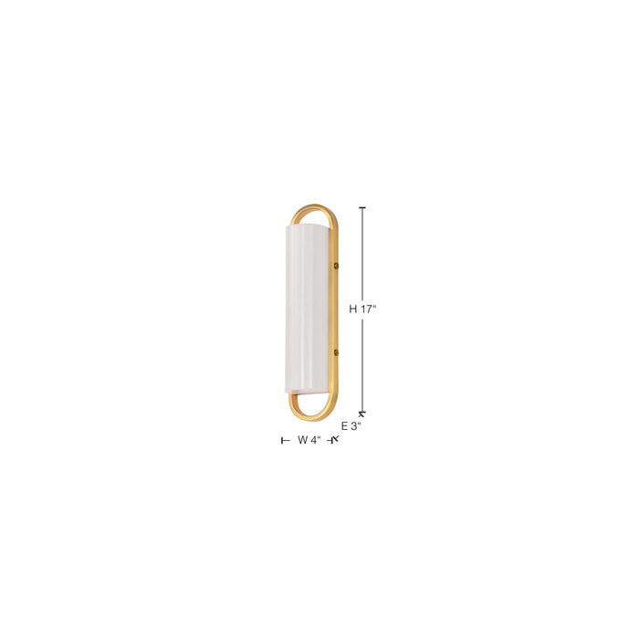 Vanity Nuvo 62-2520 Velano - 16 Inch LED Vanity - Brushed Brass Finish Nuvo