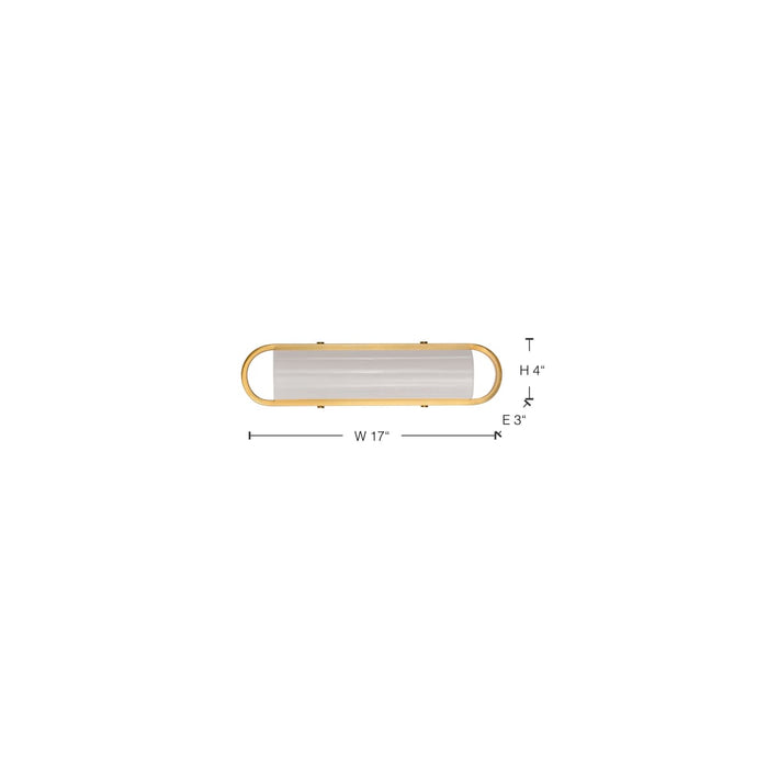 Vanity Nuvo 62-2520 Velano - 16 Inch LED Vanity - Brushed Brass Finish Nuvo