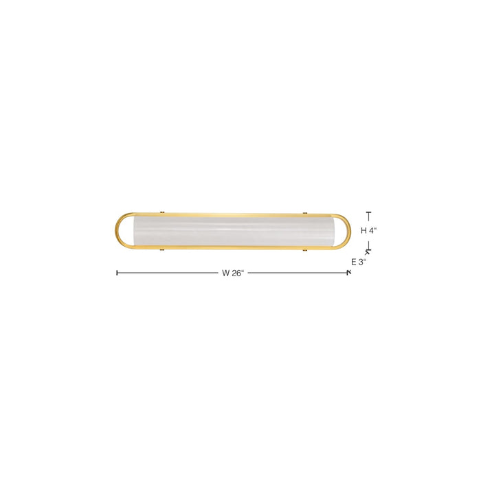 Vanity Nuvo 62-2521 Velano - 24 Inch LED Vanity - Brushed Brass Finish Nuvo