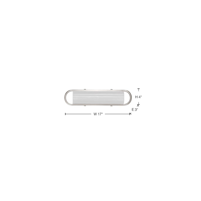 Vanity Nuvo 62-2530 Velano - 16 Inch LED Vanity - Brushed Nickel Finish Nuvo