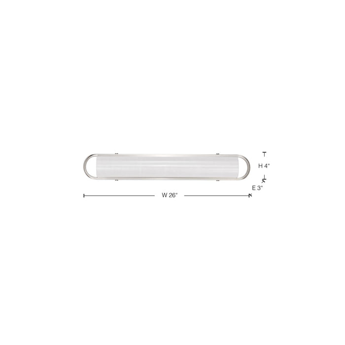 Vanity Nuvo 62-2531 Velano - 24 Inch LED Vanity - Brushed Nickel Finish Nuvo