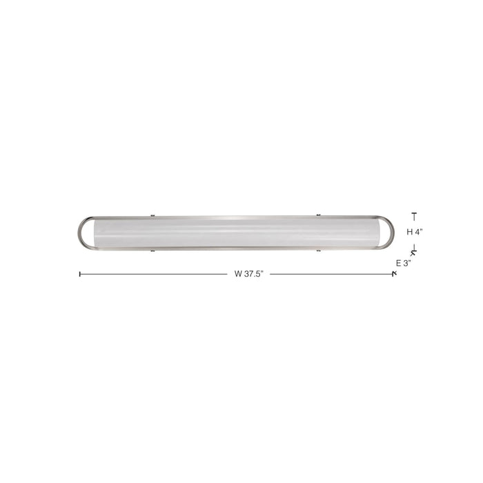 Vanity Nuvo 62-2532 Velano - 36 Inch LED Vanity - Brushed Nickel Finish Nuvo