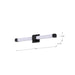 Vanity Nuvo 62-2621 Brightwyn - 24 Inch LED Vanity - Matte Black Finish Nuvo