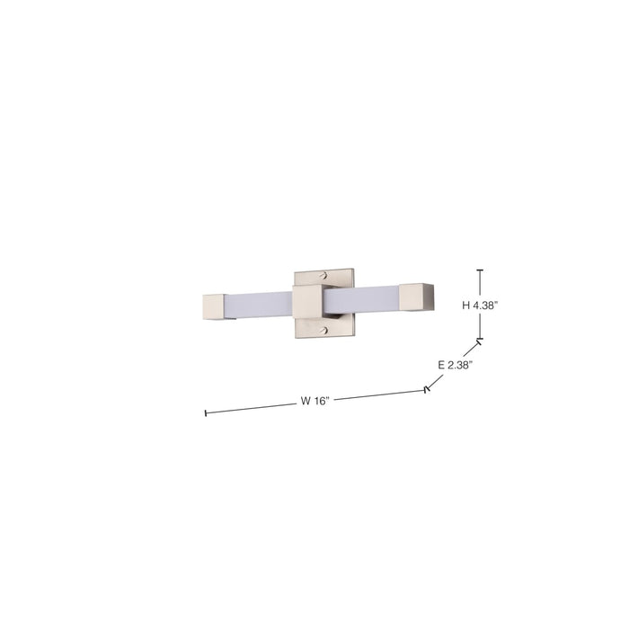 Vanity Nuvo 62-2640 Brightwyn - 16 Inch LED Vanity - Brushed Nickel Finish Nuvo