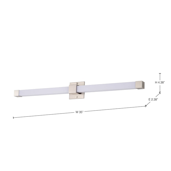 Vanity Nuvo 62-2642 Brightwyn - 35 Inch LED Vanity - Brushed Nickel Finish Nuvo