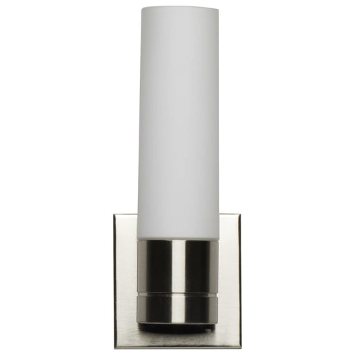 Sconce Nuvo 62-2934 Link - 1 Light - LED Tube Wall Sconce with White Glass - Brushed Nickel Finish Nuvo
