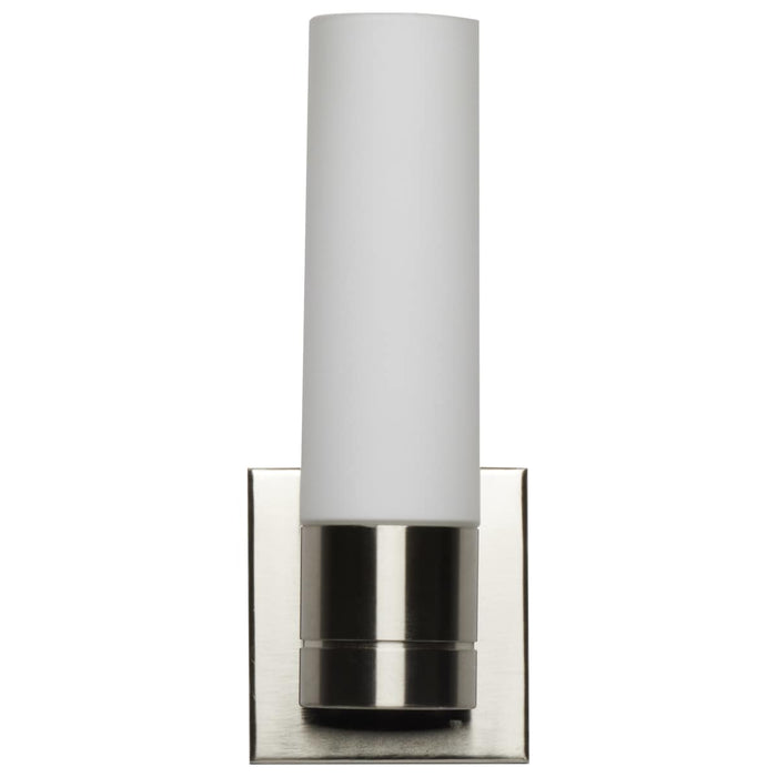 Sconce Nuvo 62-2934 Link - 1 Light - LED Tube Wall Sconce with White Glass - Brushed Nickel Finish Nuvo