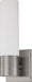 Sconce Nuvo 62-2934 Link - 1 Light - LED Tube Wall Sconce with White Glass - Brushed Nickel Finish Nuvo