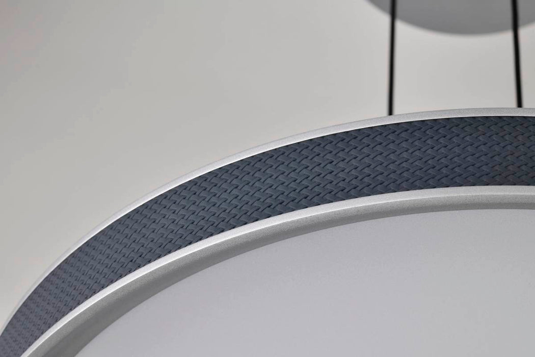Pendant Nuvo 62-3001 Bandon - 20 Inch LED Pendant - Gray with Blue Wrap - Acrylic Lens - Gray Finish Nuvo