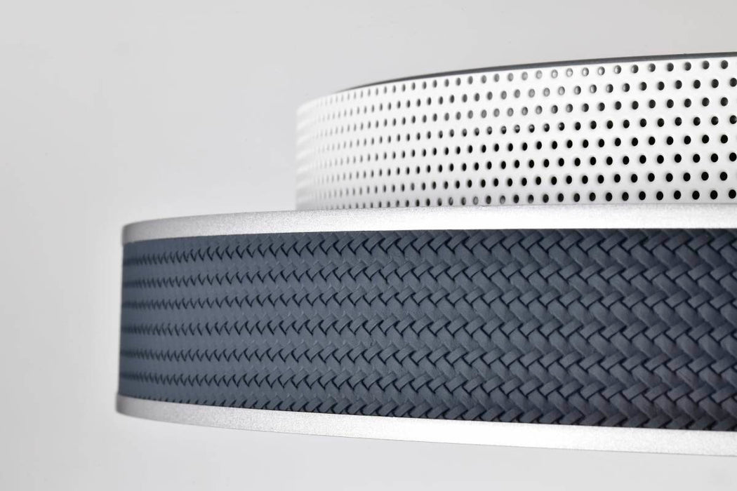 Flush Mount Nuvo 62-3002 Bandon - 20 Inch LED Flush Mount - Gray with Blue Wrap - Acrylic Lens - Gray Finish Nuvo