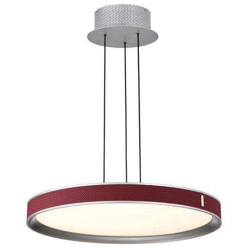 Pendant Nuvo 62-3011 Bandon - 20 Inch LED Pendant - Gray with Red Wrap - Acrylic Lens - Gray Finish Nuvo