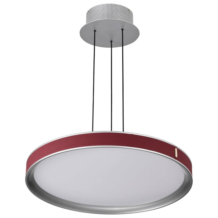 Pendant Nuvo 62-3011 Bandon - 20 Inch LED Pendant - Gray with Red Wrap - Acrylic Lens - Gray Finish Nuvo