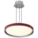 Pendant Nuvo 62-3011 Bandon - 20 Inch LED Pendant - Gray with Red Wrap - Acrylic Lens - Gray Finish Nuvo