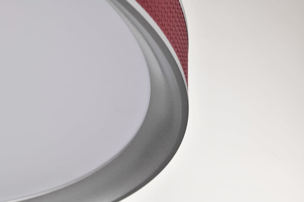 Pendant Nuvo 62-3011 Bandon - 20 Inch LED Pendant - Gray with Red Wrap - Acrylic Lens - Gray Finish Nuvo