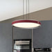 Pendant Nuvo 62-3011 Bandon - 20 Inch LED Pendant - Gray with Red Wrap - Acrylic Lens - Gray Finish Nuvo