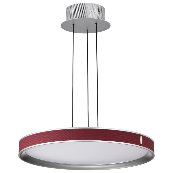 Pendant Nuvo 62-3011 Bandon - 20 Inch LED Pendant - Gray with Red Wrap - Acrylic Lens - Gray Finish Nuvo