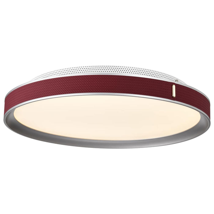 Flush Mount Nuvo 62-3012 Bandon - 20 Inch LED Flush Mount - Gray with Red Wrap - Acrylic Lens - Gray Finish Nuvo