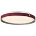 Flush Mount Nuvo 62-3012 Bandon - 20 Inch LED Flush Mount - Gray with Red Wrap - Acrylic Lens - Gray Finish Nuvo
