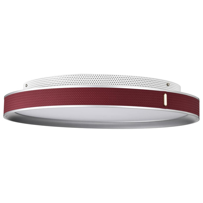 Flush Mount Nuvo 62-3012 Bandon - 20 Inch LED Flush Mount - Gray with Red Wrap - Acrylic Lens - Gray Finish Nuvo