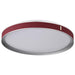 Flush Mount Nuvo 62-3012 Bandon - 20 Inch LED Flush Mount - Gray with Red Wrap - Acrylic Lens - Gray Finish Nuvo