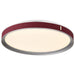 Flush Mount Nuvo 62-3012 Bandon - 20 Inch LED Flush Mount - Gray with Red Wrap - Acrylic Lens - Gray Finish Nuvo