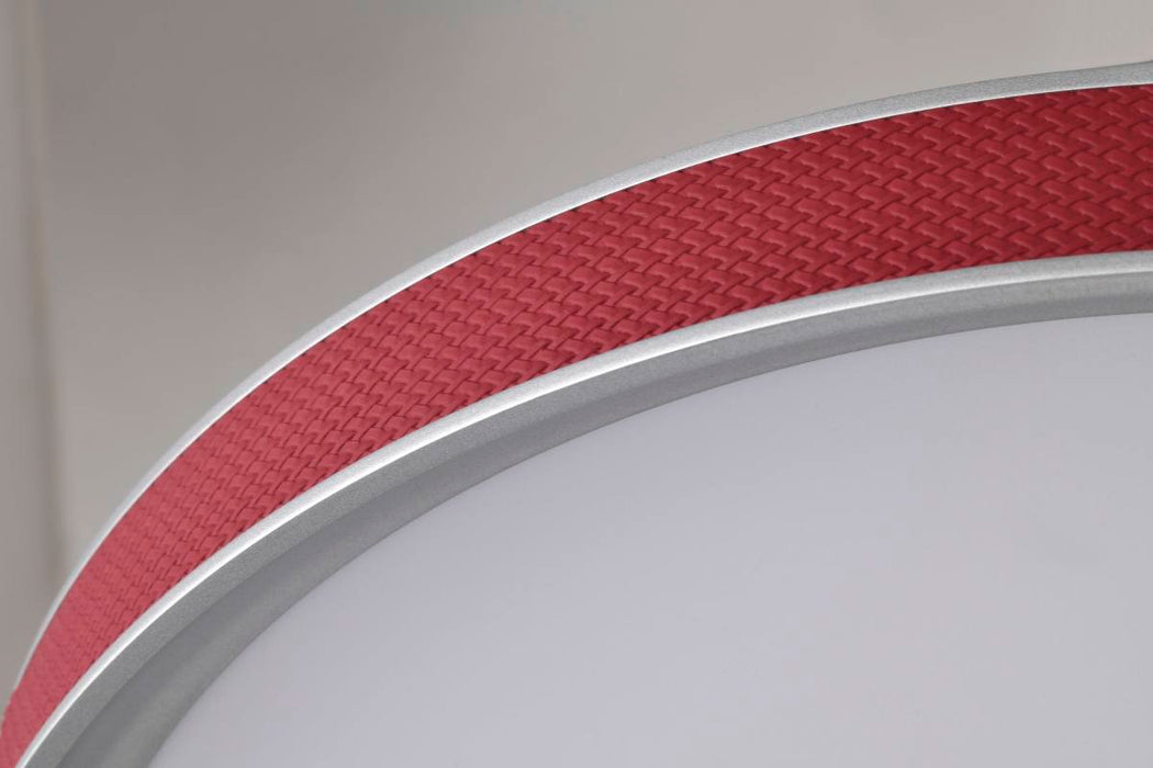 Flush Mount Nuvo 62-3012 Bandon - 20 Inch LED Flush Mount - Gray with Red Wrap - Acrylic Lens - Gray Finish Nuvo