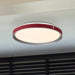 Flush Mount Nuvo 62-3012 Bandon - 20 Inch LED Flush Mount - Gray with Red Wrap - Acrylic Lens - Gray Finish Nuvo