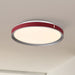 Flush Mount Nuvo 62-3012 Bandon - 20 Inch LED Flush Mount - Gray with Red Wrap - Acrylic Lens - Gray Finish Nuvo