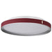 Flush Mount Nuvo 62-3012 Bandon - 20 Inch LED Flush Mount - Gray with Red Wrap - Acrylic Lens - Gray Finish Nuvo