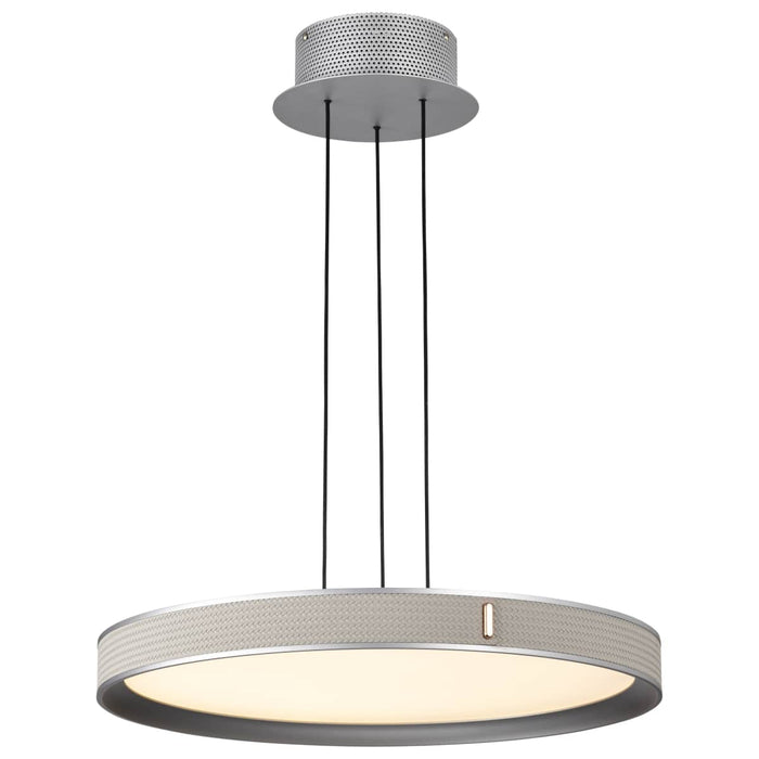 Pendant Nuvo 62-3021 Bandon - 20 Inch LED Pendant - Gray with Off White Wrap - Acrylic Lens - Gray Finish Nuvo