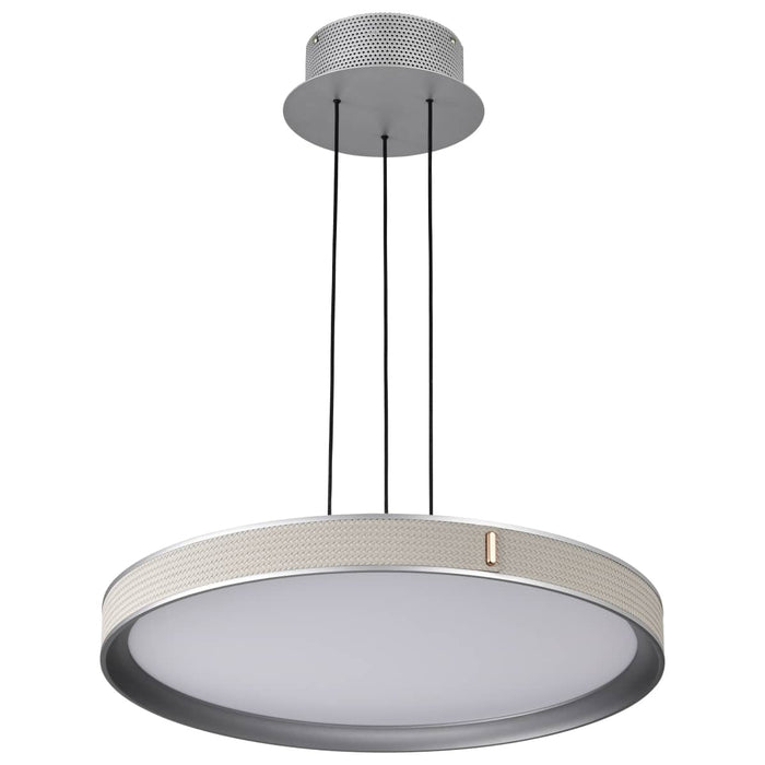 Pendant Nuvo 62-3021 Bandon - 20 Inch LED Pendant - Gray with Off White Wrap - Acrylic Lens - Gray Finish Nuvo