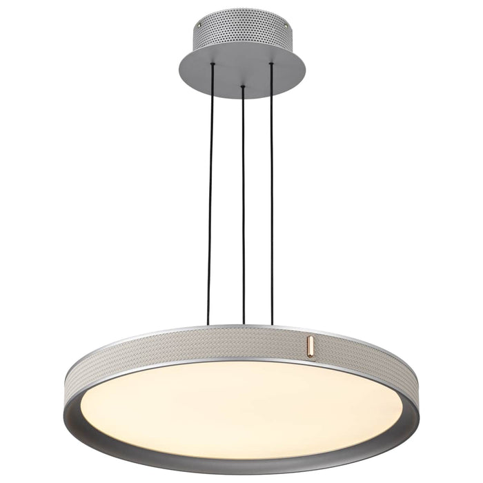Pendant Nuvo 62-3021 Bandon - 20 Inch LED Pendant - Gray with Off White Wrap - Acrylic Lens - Gray Finish Nuvo