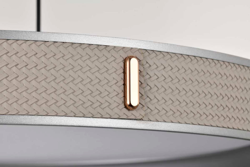 Pendant Nuvo 62-3021 Bandon - 20 Inch LED Pendant - Gray with Off White Wrap - Acrylic Lens - Gray Finish Nuvo