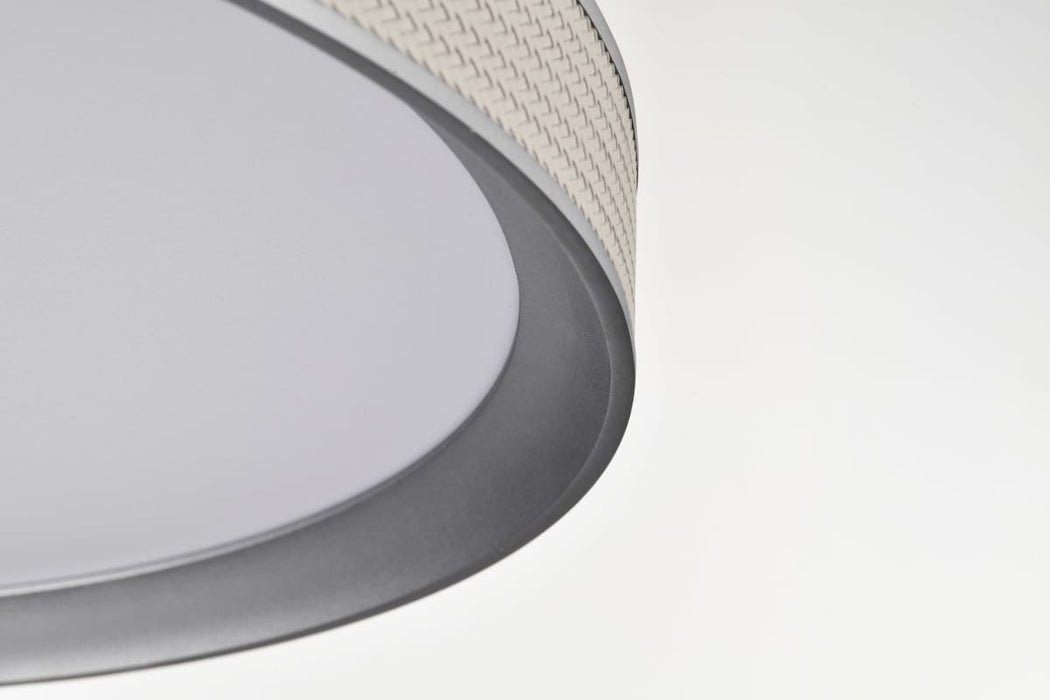 Pendant Nuvo 62-3021 Bandon - 20 Inch LED Pendant - Gray with Off White Wrap - Acrylic Lens - Gray Finish Nuvo