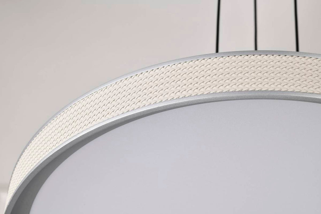 Pendant Nuvo 62-3021 Bandon - 20 Inch LED Pendant - Gray with Off White Wrap - Acrylic Lens - Gray Finish Nuvo