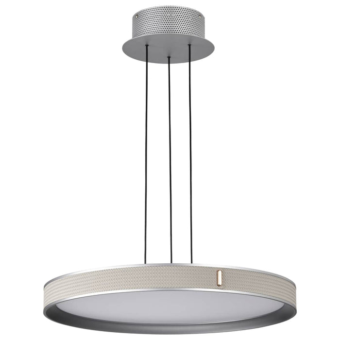 Pendant Nuvo 62-3021 Bandon - 20 Inch LED Pendant - Gray with Off White Wrap - Acrylic Lens - Gray Finish Nuvo