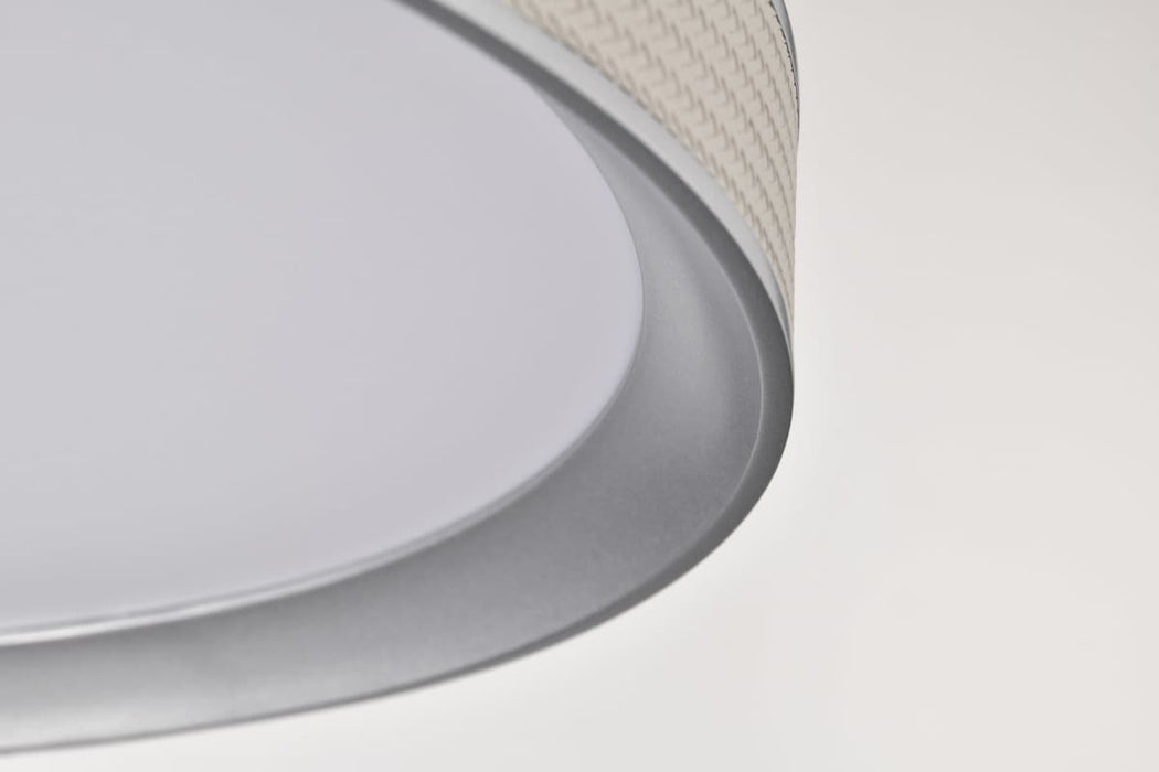 Flush Mount Nuvo 62-3022 Bandon - 20 Inch LED Flush Mount - Gray with Off White Wrap - Acrylic Lens - Gray Finish Nuvo