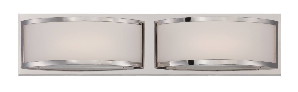 Vanity Nuvo 62-312 Mercer - (2) LED Wall Sconce - Frosted Glass - Polished Nickel Finish Nuvo