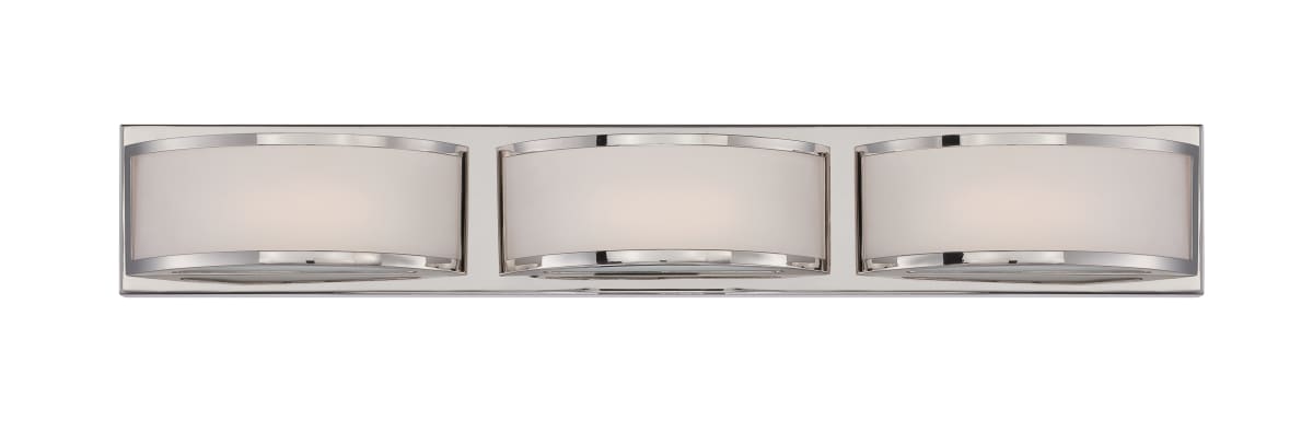 Vanity Nuvo 62-313 Mercer - (3) LED Wall Sconce - Frosted Glass - Polished Nickel Finish Nuvo