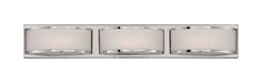 Vanity Nuvo 62-313 Mercer - (3) LED Wall Sconce - Frosted Glass - Polished Nickel Finish Nuvo