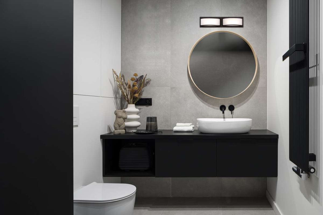 Vanity Nuvo 62-315 Mercer - (2) LED Wall Sconce - Frosted Glass - Georgetown Bronze Finish Nuvo