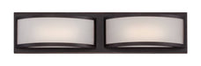 Vanity Nuvo 62-315 Mercer - (2) LED Wall Sconce - Frosted Glass - Georgetown Bronze Finish Nuvo