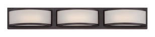 Vanity Nuvo 62-316 Mercer - (3) LED Wall Sconce - Frosted Glass - Georgetown Bronze Finish Nuvo