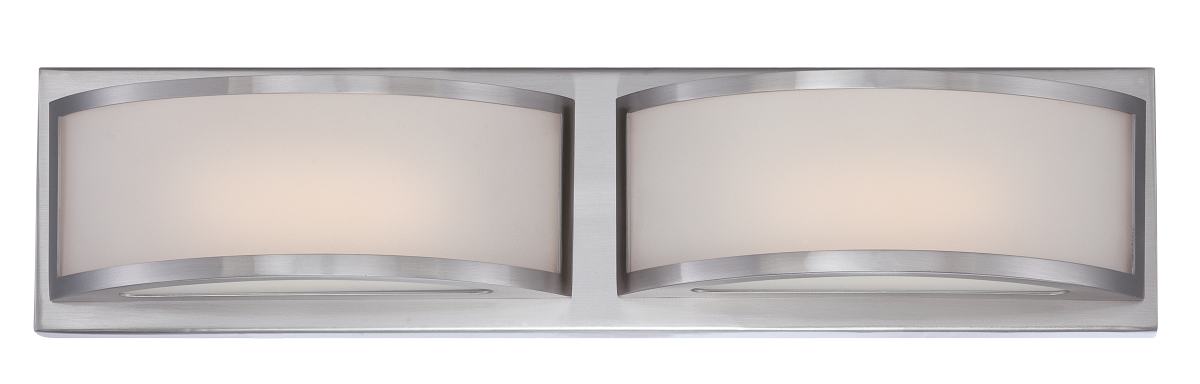 Vanity Nuvo 62-318 Mercer - (2) LED Wall Sconce - Frosted Glass - Brushed Nickel Finish Nuvo