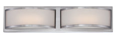 Vanity Nuvo 62-318 Mercer - (2) LED Wall Sconce - Frosted Glass - Brushed Nickel Finish Nuvo